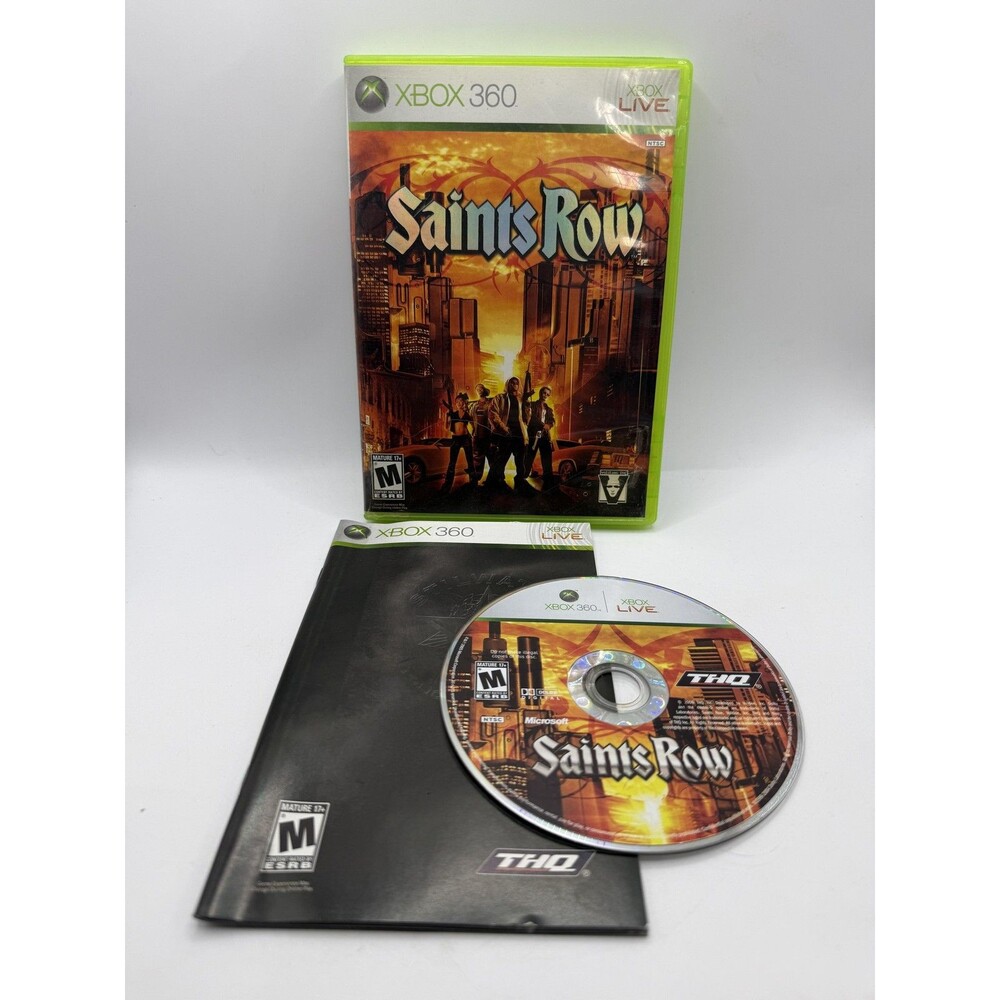 Saints Row Microsoft Xbox 360 Game Complete CIB Tested M 2006 THQ Action Shooter